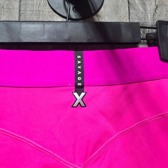 Savage x Fenty Womens Lineup High-Waist Pocket Leggings Pink Highlighter - Picture 5 of 7